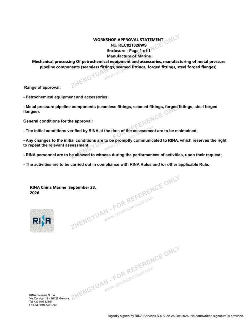 Enclosure to Zhengyuan’s RINA Workshop Approval Statement